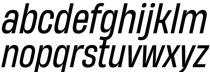 HeadingNow Trial 54 Regular Italic Font LOWERCASE