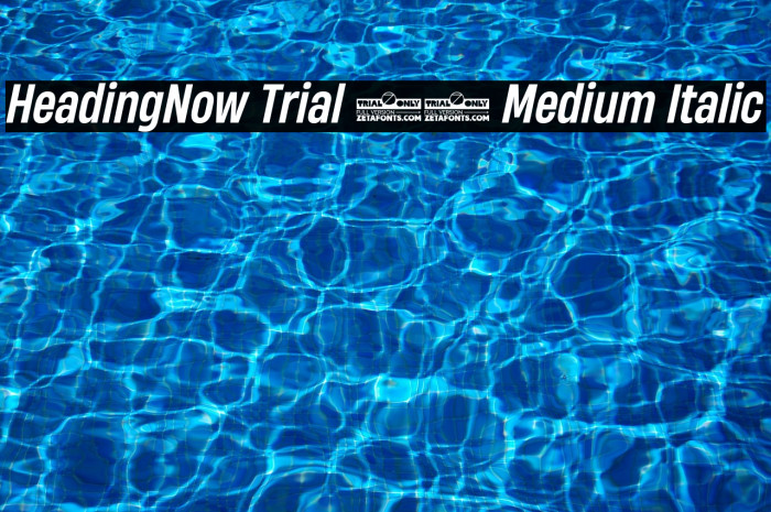 HeadingNow Trial 55 Medium Italic Example 1