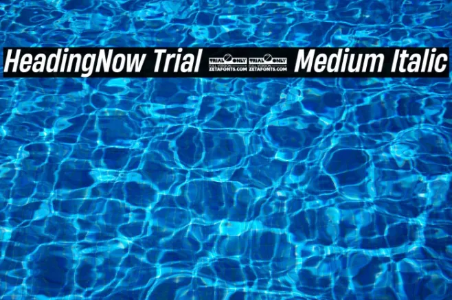 HeadingNow Trial 55 Medium Italic Example 1