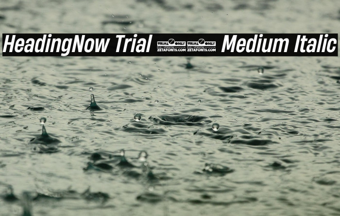 HeadingNow Trial 55 Medium Italic Example 2