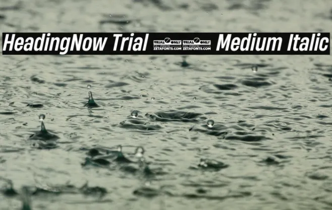 HeadingNow Trial 55 Medium Italic Example 2