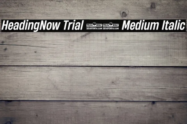 HeadingNow Trial 55 Medium Italic Example 3