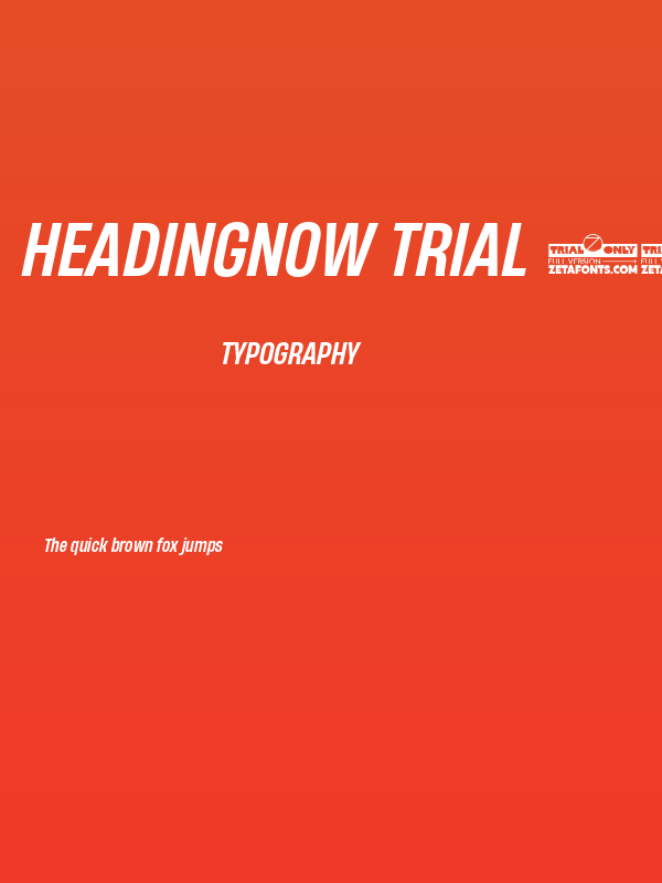 HeadingNow Trial 55 Medium Italic Poster