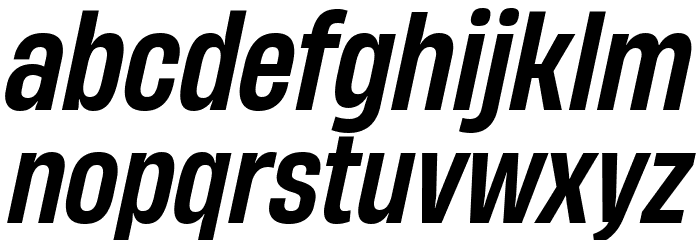 HeadingNow Trial 55 Medium Italic Font LOWERCASE