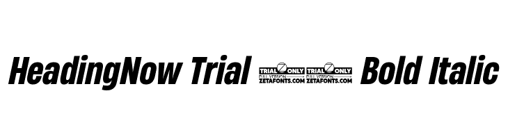 HeadingNow Trial 56 Bold Italic  नि: शुल्क फ़ॉन्ट्स डाउनलोड