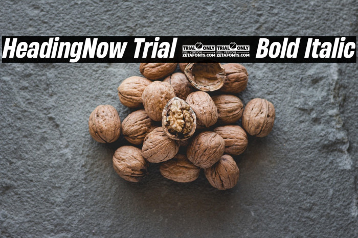 HeadingNow Trial 56 Bold Italic Example 3
