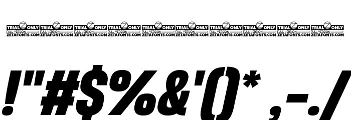 HeadingNow Trial 57 Extrabold Italic Font OTHER CHARS
