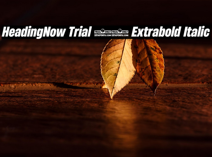 HeadingNow Trial 57 Extrabold Italic Example 1