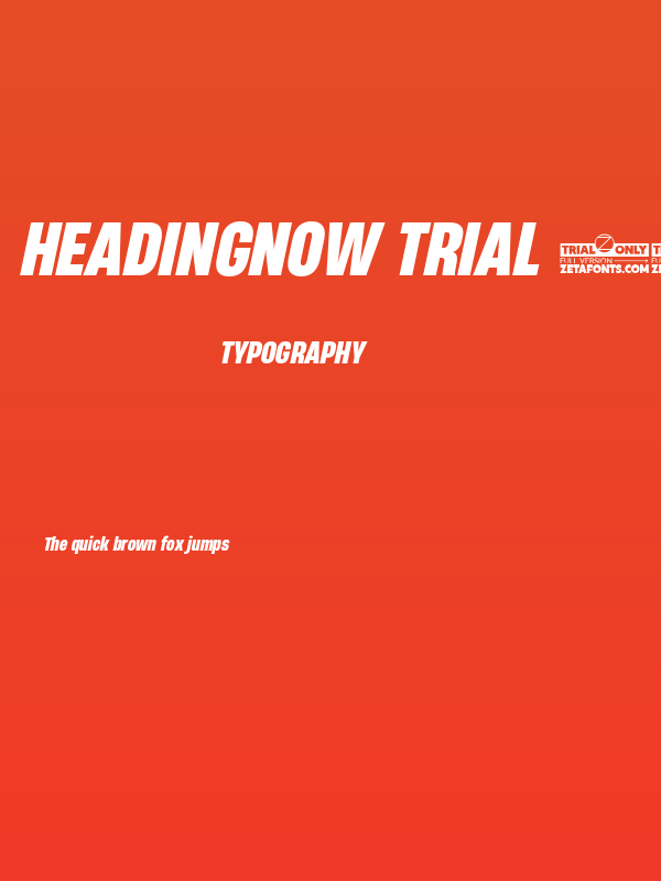 HeadingNow Trial 57 Extrabold Italic Poster
