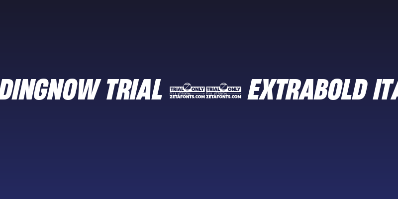 HeadingNow Trial 57 Extrabold Italic Social Header