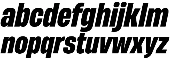 HeadingNow Trial 57 Extrabold Italic Font Litere mici