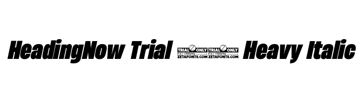 HeadingNow Trial 58 Heavy Italic  नि: शुल्क फ़ॉन्ट्स डाउनलोड