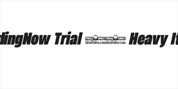 HeadingNow Trial 58 Heavy Italic Logo