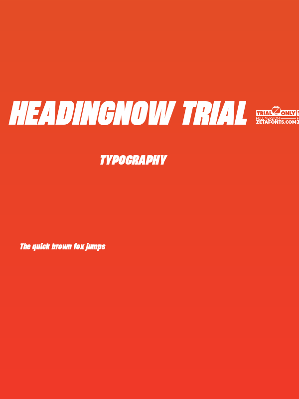 HeadingNow Trial 58 Heavy Italic Poster