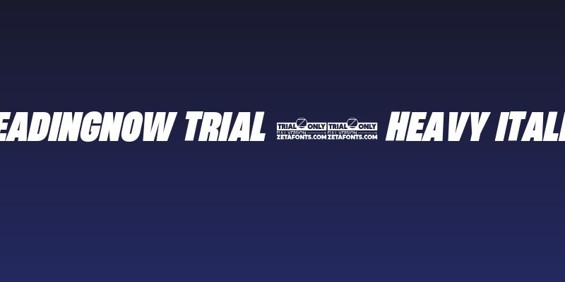 HeadingNow Trial 58 Heavy Italic Social Header