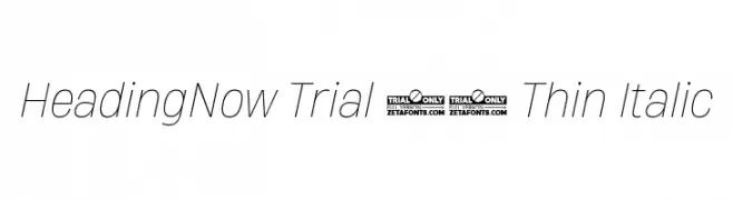 HeadingNow Trial 61 Thin Italic  baixar fontes gratis