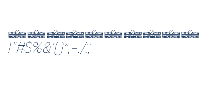 HeadingNow Trial 61 Thin Italic Other Characters