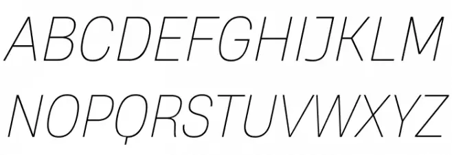 HeadingNow Trial 61 Thin Italic خط أحرف كبيرة