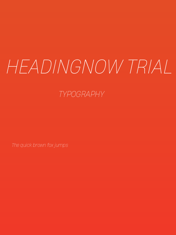 HeadingNow Trial 61 Thin Italic Poster