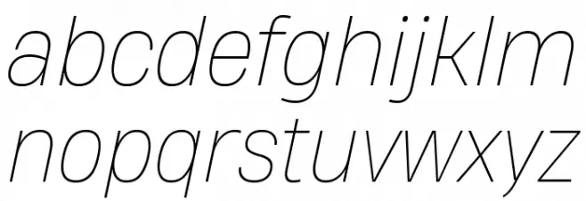 HeadingNow Trial 61 Thin Italic Fuentes MINÚSCULAS