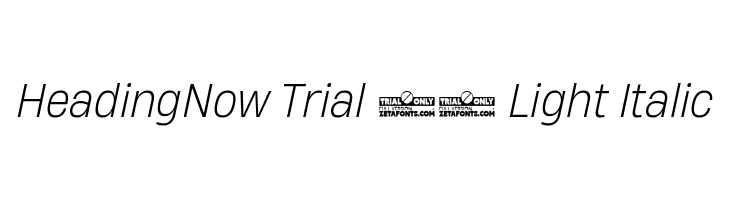 HeadingNow Trial 62 Light Italic  नि: शुल्क फ़ॉन्ट्स डाउनलोड