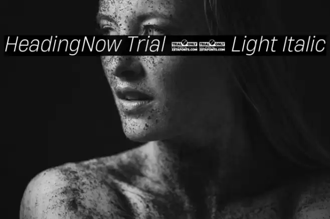 HeadingNow Trial 62 Light Italic Font examples