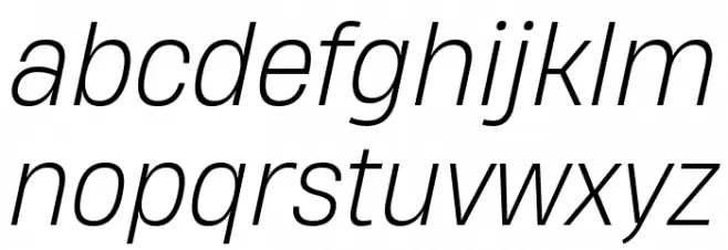 HeadingNow Trial 62 Light Italic फ़ॉन्ट लोअरकेस