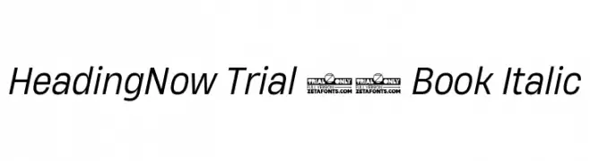 HeadingNow Trial 63 Book Italic  免费字体下载