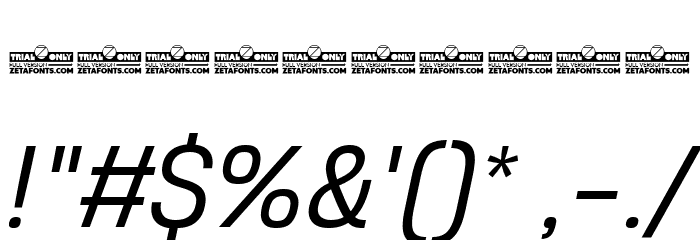 HeadingNow Trial 63 Book Italic Font OTHER CHARS