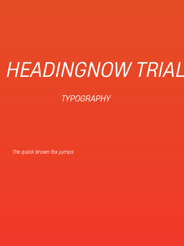 HeadingNow Trial 63 Book Italic Poster