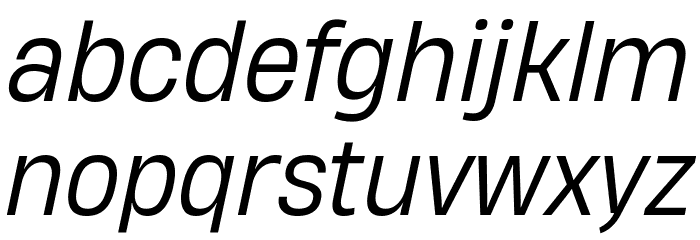 HeadingNow Trial 63 Book Italic Font LOWERCASE