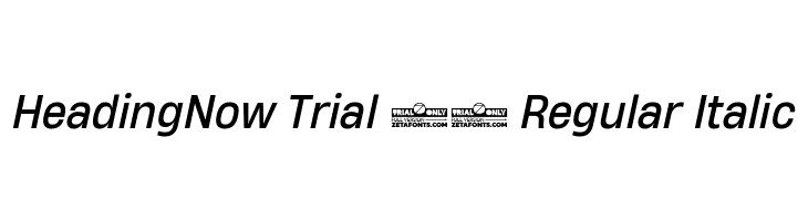 HeadingNow Trial 64 Regular Italic  font caratteri gratis