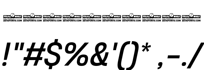 HeadingNow Trial 64 Regular Italic Font OTHER CHARS