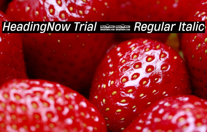 HeadingNow Trial 64 Regular Italic Example 3