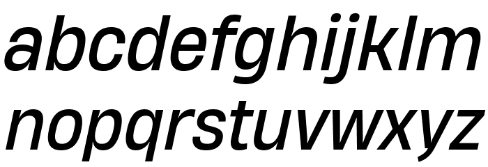 HeadingNow Trial 64 Regular Italic Font LOWERCASE