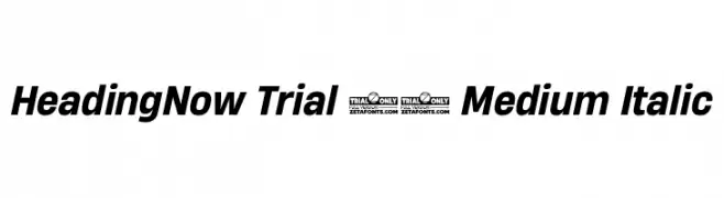 HeadingNow Trial 65 Medium Italic  Free Fonts Download