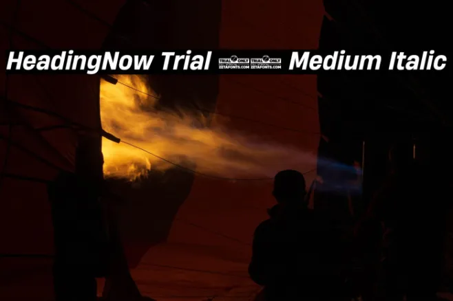 HeadingNow Trial 65 Medium Italic Example 2