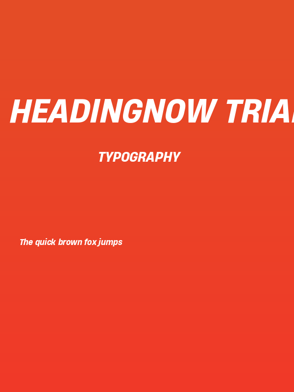 HeadingNow Trial 65 Medium Italic Poster