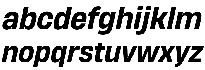 HeadingNow Trial 65 Medium Italic Font LOWERCASE