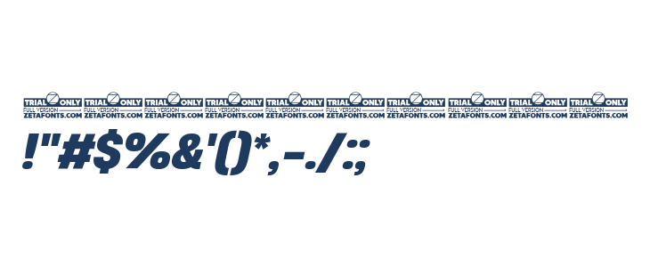 HeadingNow Trial 66 Bold Italic Other Characters