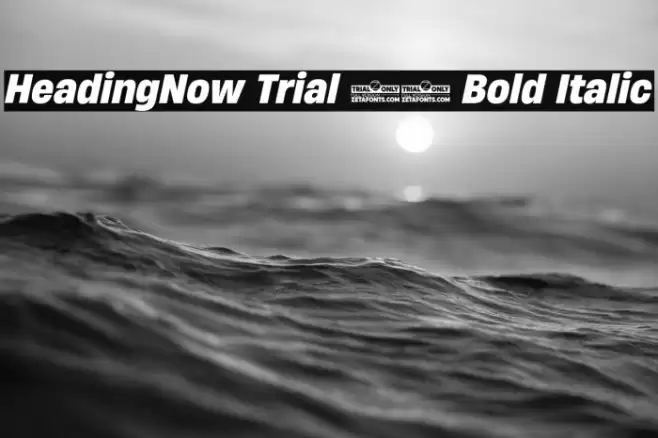 HeadingNow Trial 66 Bold Italic Font examples