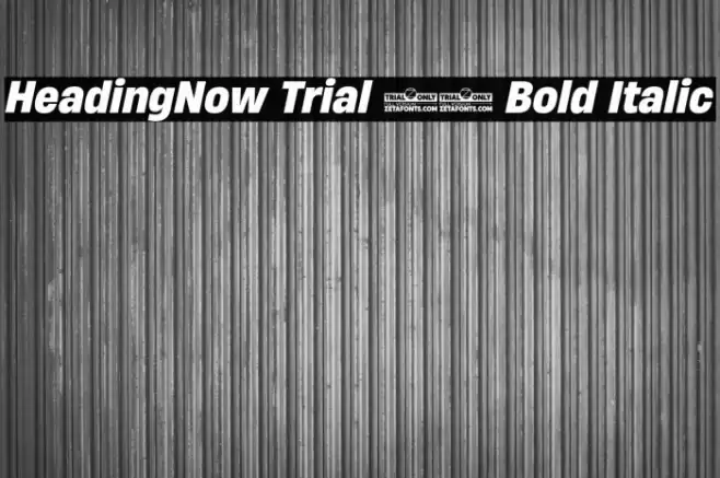 HeadingNow Trial 66 Bold Italic Font examples