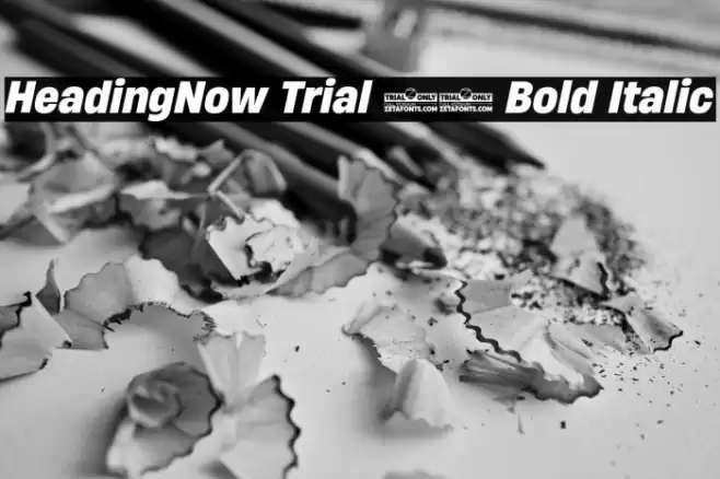 HeadingNow Trial 66 Bold Italic Font examples