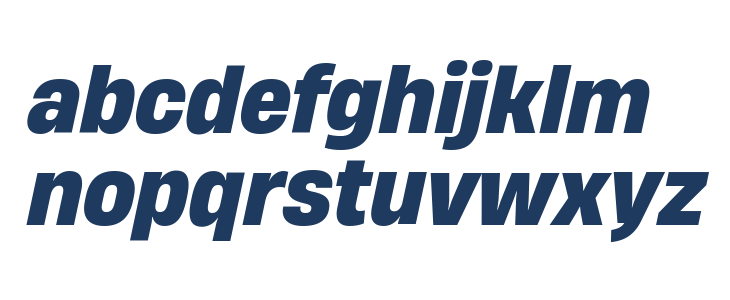 HeadingNow Trial 66 Bold Italic Lowercase