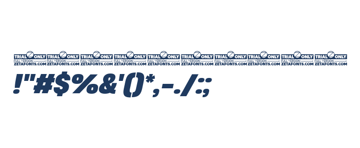 HeadingNow Trial 67 Extrabold Italic Other Characters