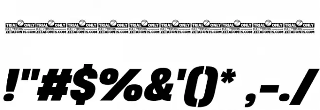 HeadingNow Trial 67 Extrabold Italic Font OTHER CHARS