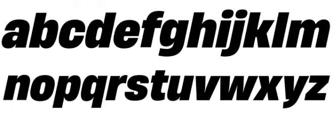 HeadingNow Trial 67 Extrabold Italic Font Litere mici