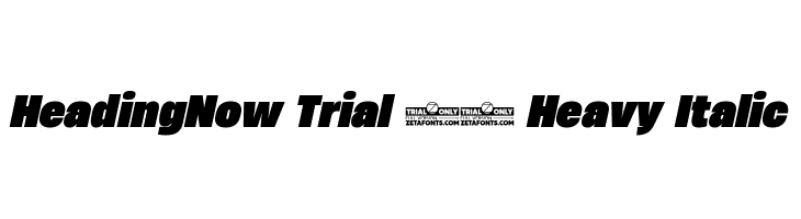 HeadingNow Trial 68 Heavy Italic  नि: शुल्क फ़ॉन्ट्स डाउनलोड