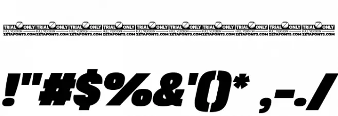 HeadingNow Trial 68 Heavy Italic Font OTHER CHARS