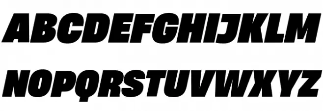 HeadingNow Trial 68 Heavy Italic 字体 大写